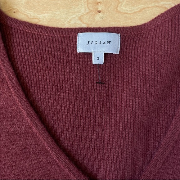 |Jigsaw| Oversized Wafer Wool/Cashmere Blend Sweater Jumper Woman’s Size Small - Picture 4 of 9